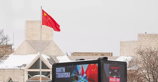 ‘The Invisible Coup’ Billboard Truck Takes Birth Tourism Bombshell to China’s Embassy Doorstep