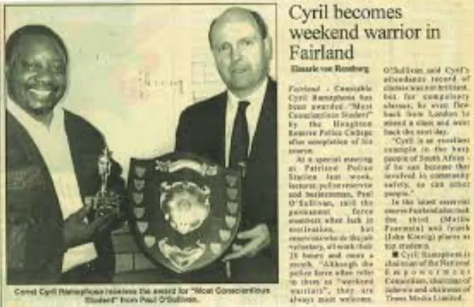 Paul O’Sullivan Tells Parliament He Trained Cyril Ramaphosa As A Police Reservist In 1997