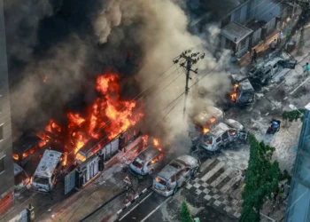 Bangladesh wakes to govt buildings’ fiery mess, digital blackout