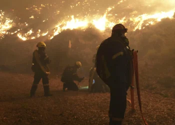 Greek firefighters struggle for 2nd day to control blazes on Chios