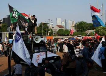 Thousands beat crackdown fears to protest in Indonesia’s Jakarta